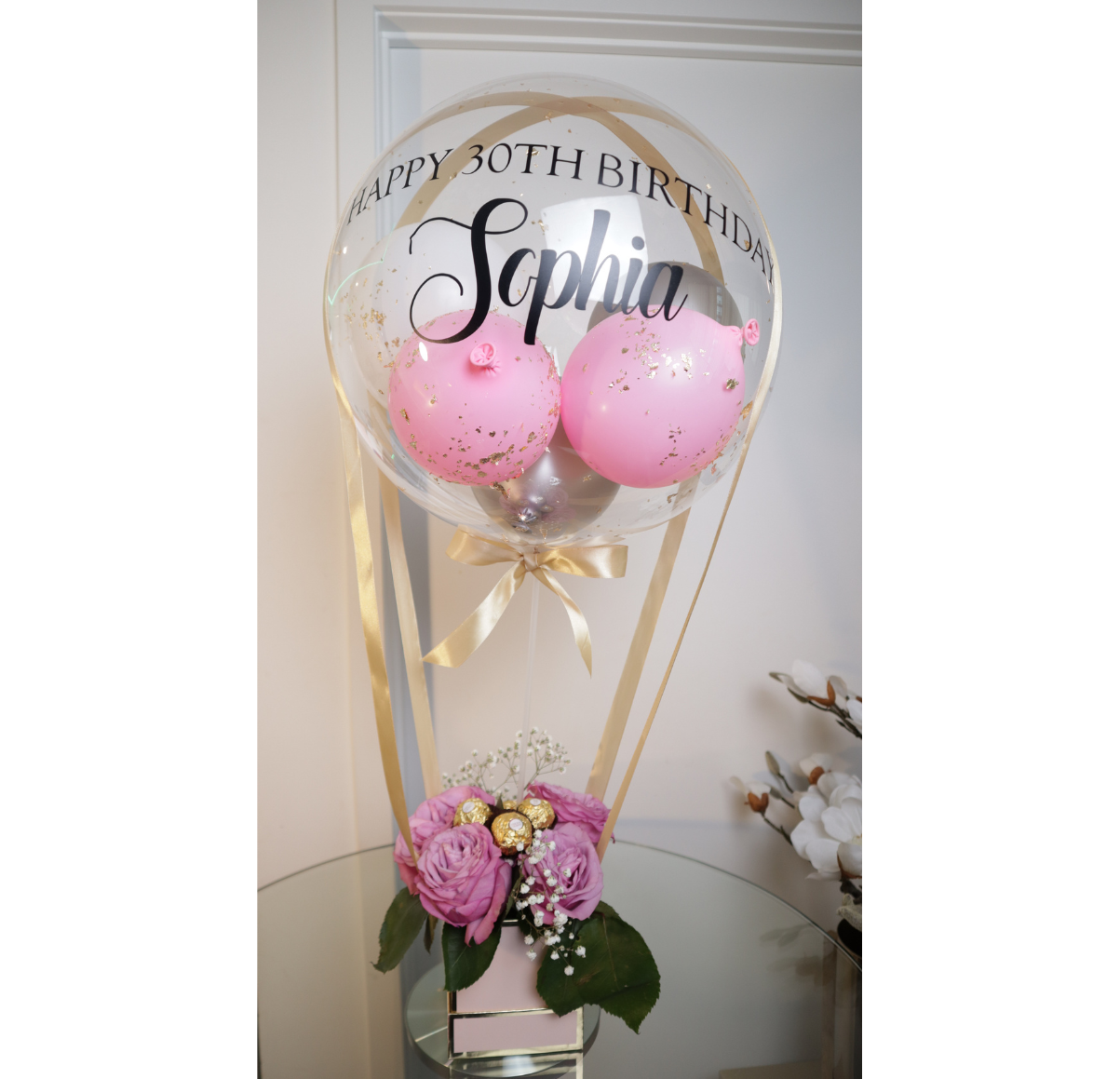 Valentine's Balloon & Rose