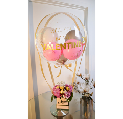 Valentine's Balloon & Rose