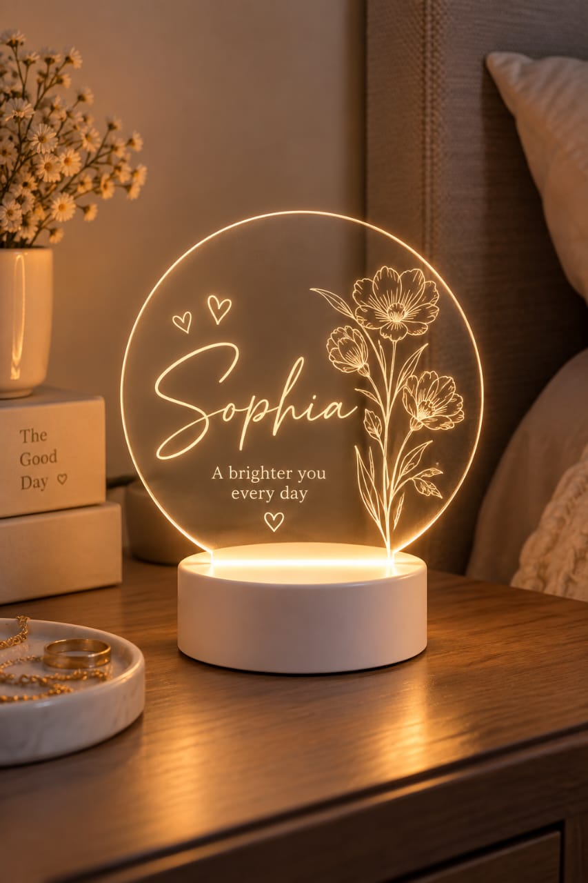 Custom Acrylic LED Plaque | Personalized Night Light